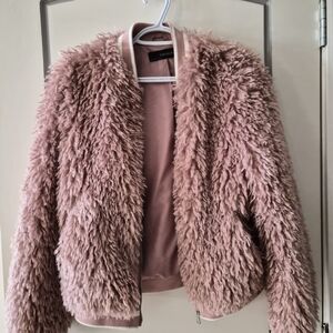 Zara Blush Teddy Jacket
